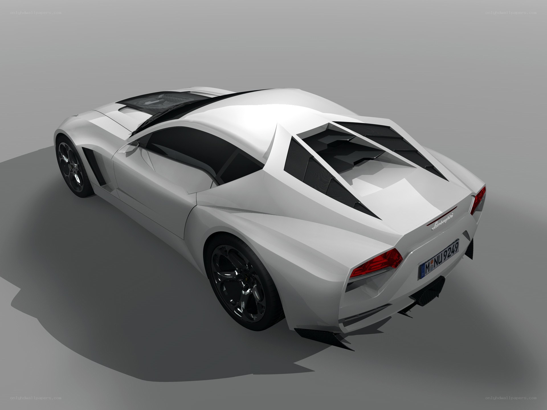white sports car render