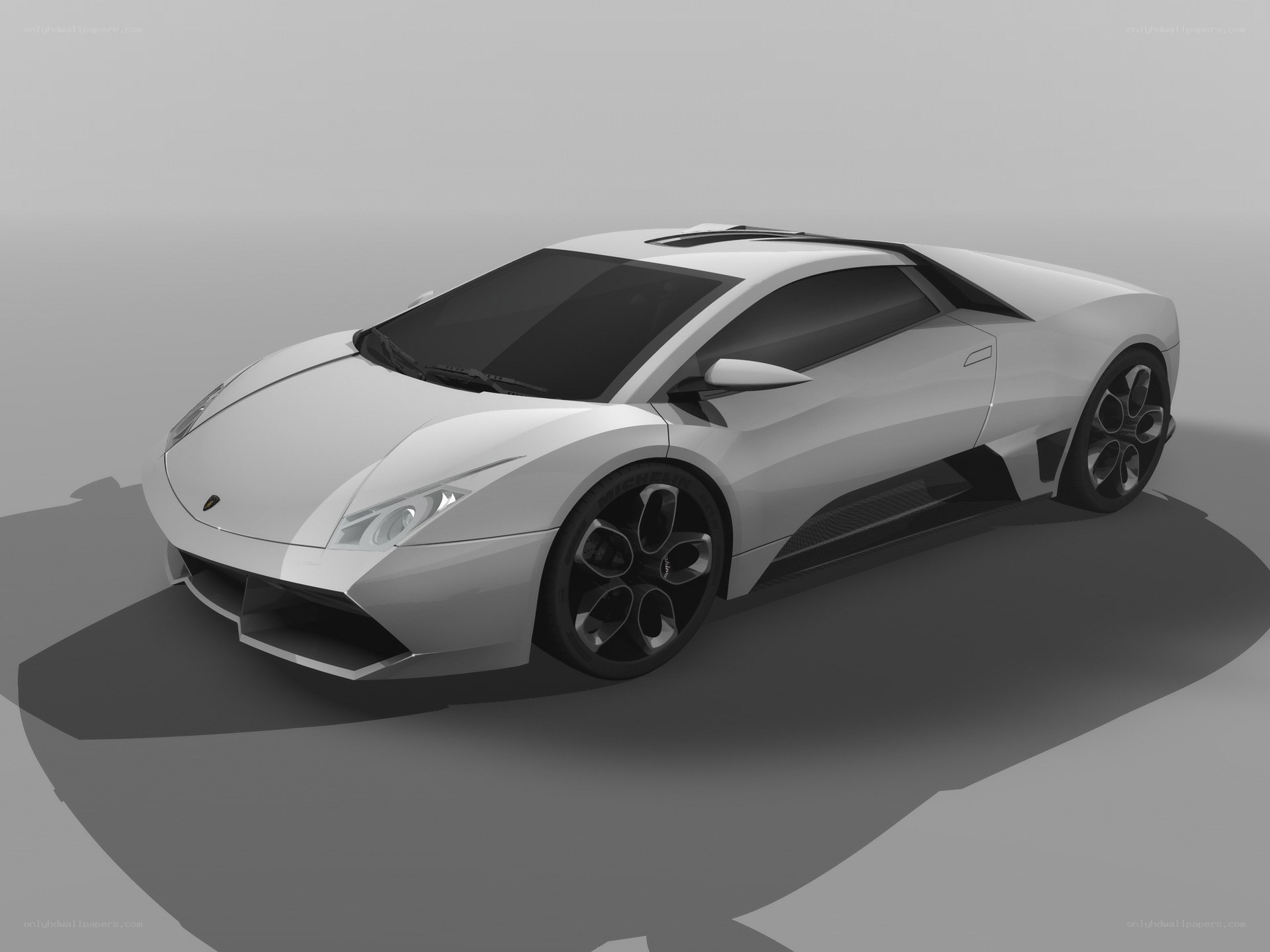white sports car render