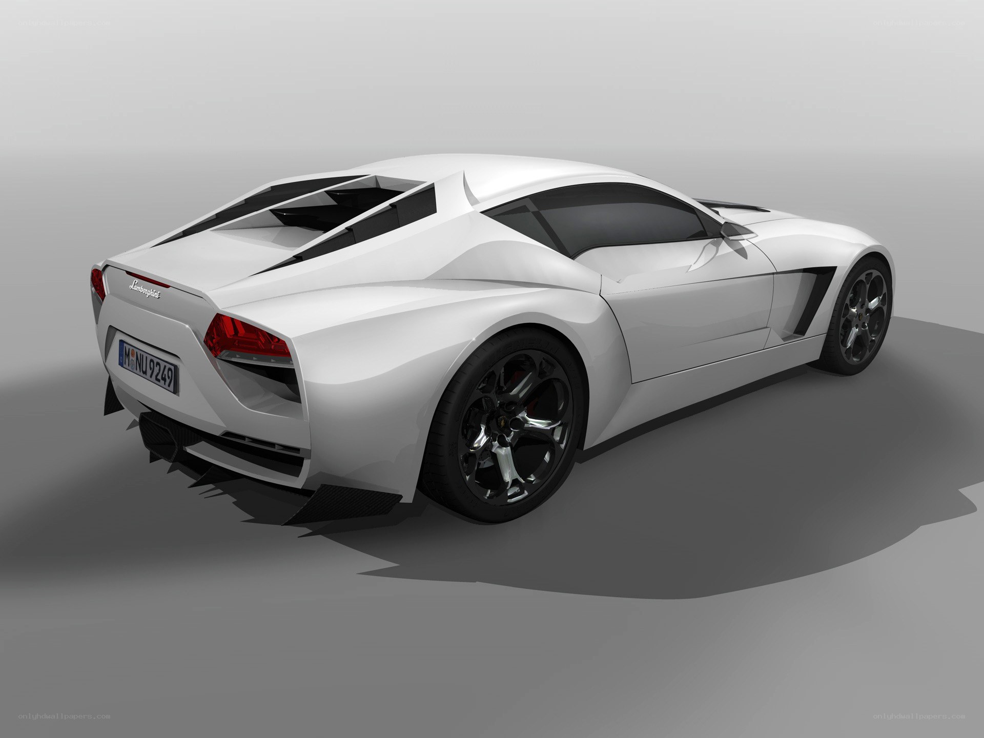 white sports car render