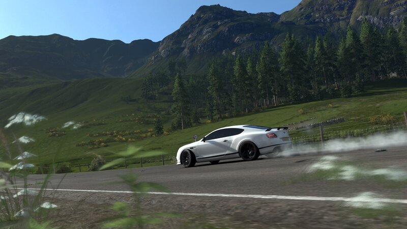White Sports Car — Serene, Afternoon, 3d Render, Mountains
