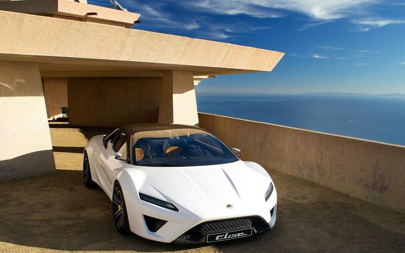 White Sports Car — Serene, Afternoon, Photograph, Building