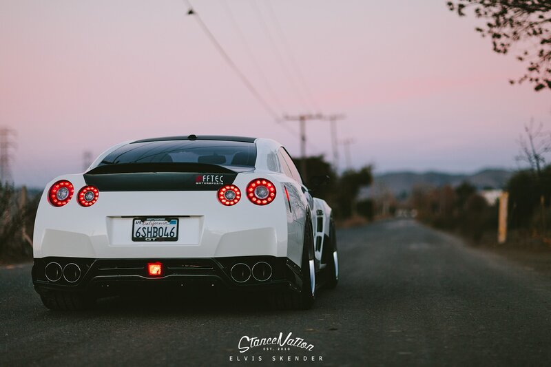 White Sports Car — Serene, Sunset, Photograph, Road, Sky