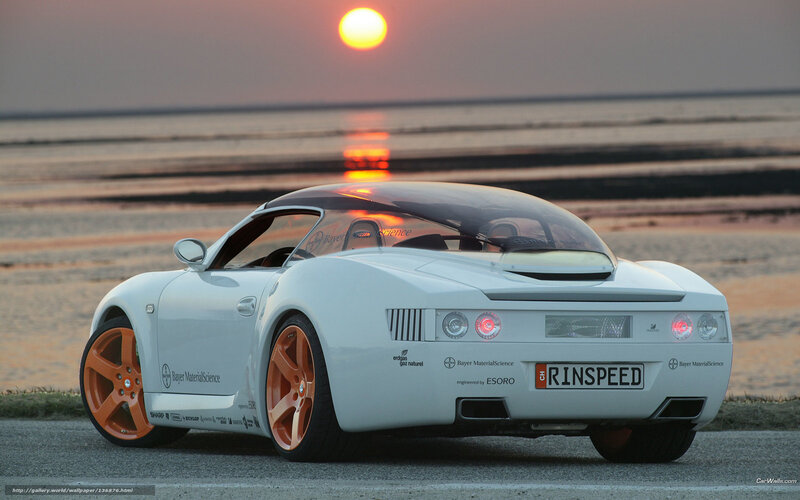 White Sports Car — Serene, Sunset, Photograph, Sun