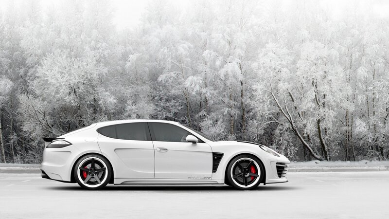 White Sports Car — Serene, Winter, Photograph, Trees, Snow