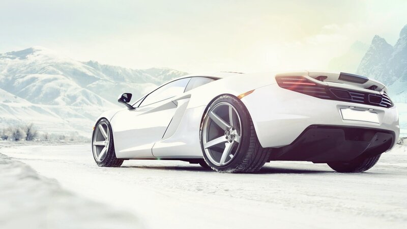 White Sports Car — Serene, Winter