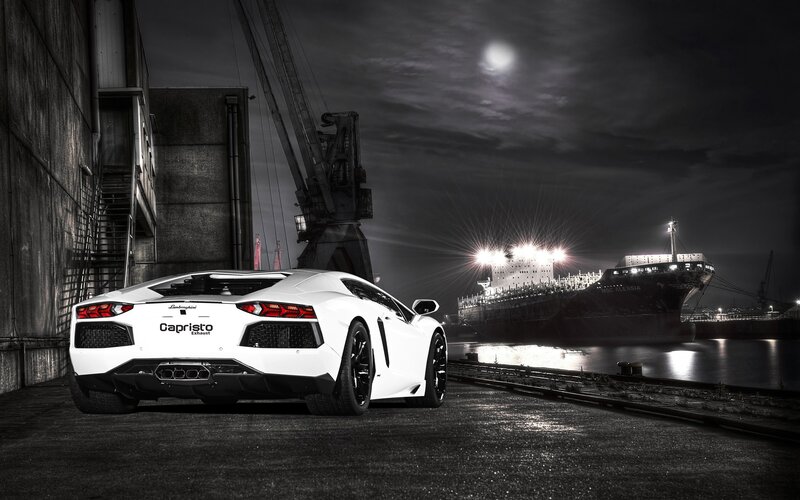 White Sports Car — Ship