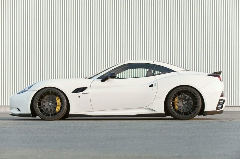 white sports car side profile
