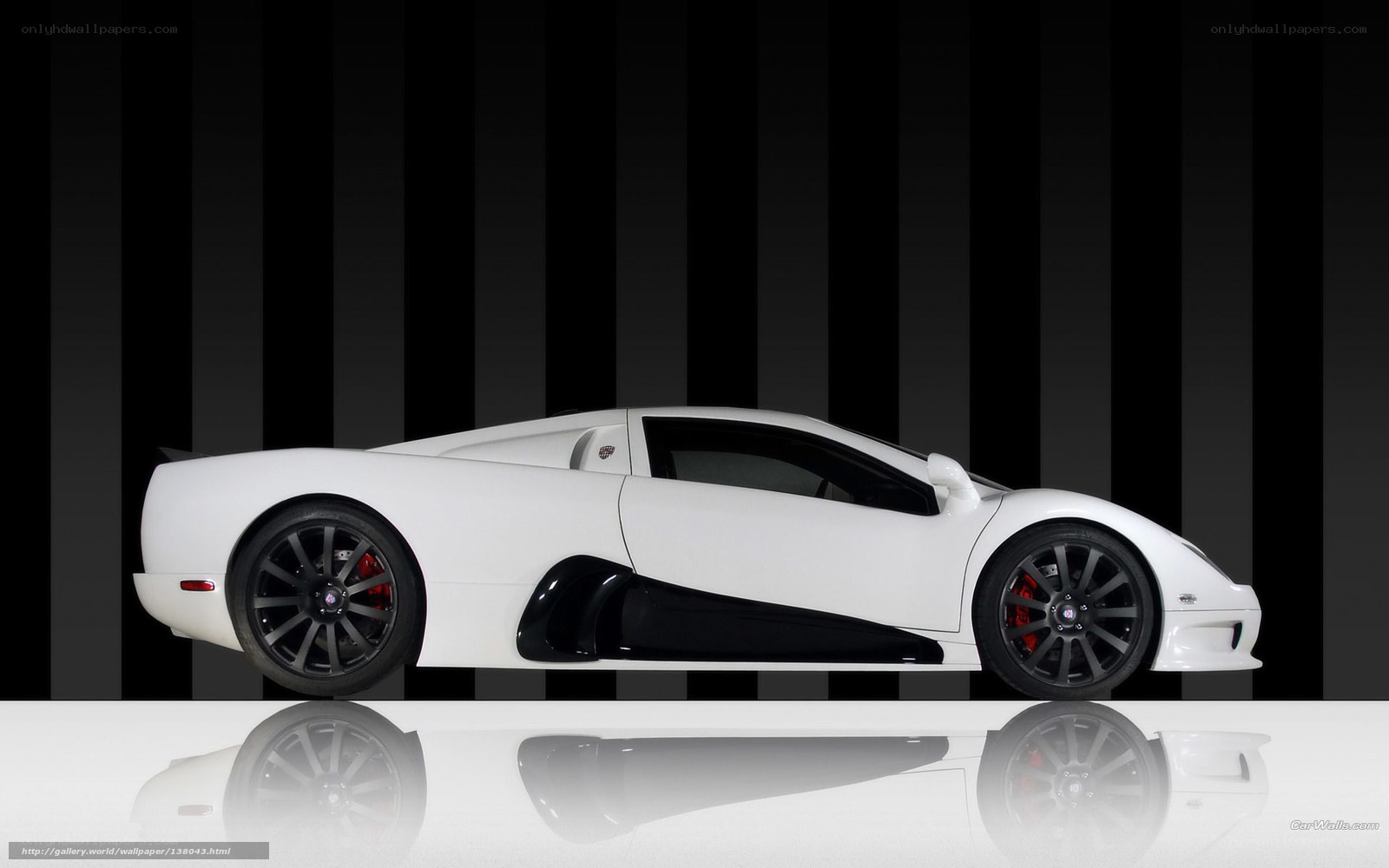white sports car side profile