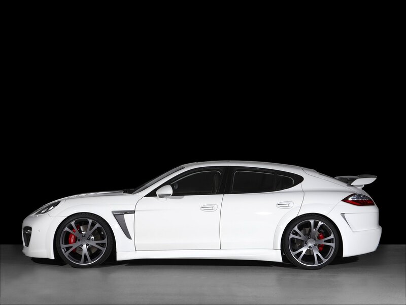 white sports car side profile