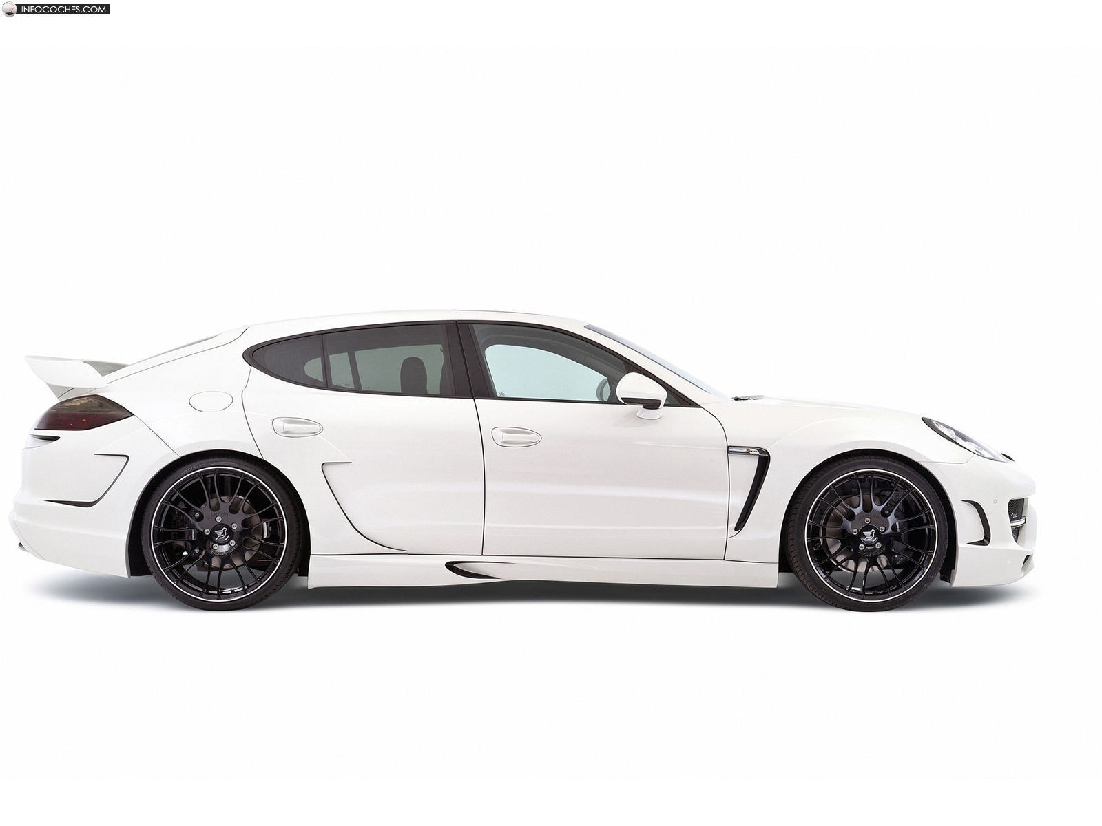 white sports car side view