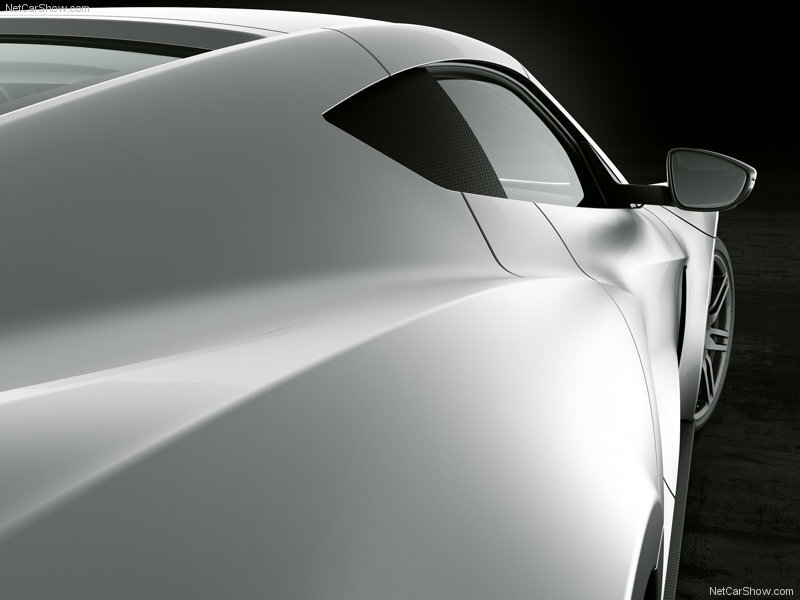 white sports car side view