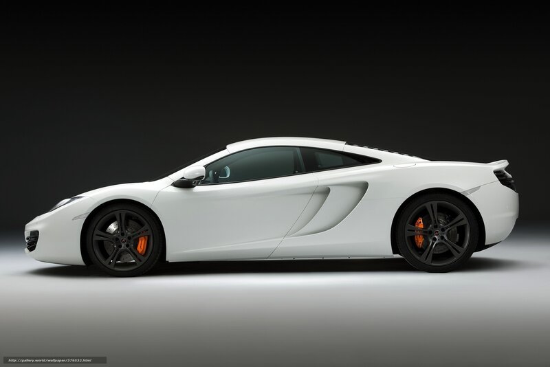 white sports car side view