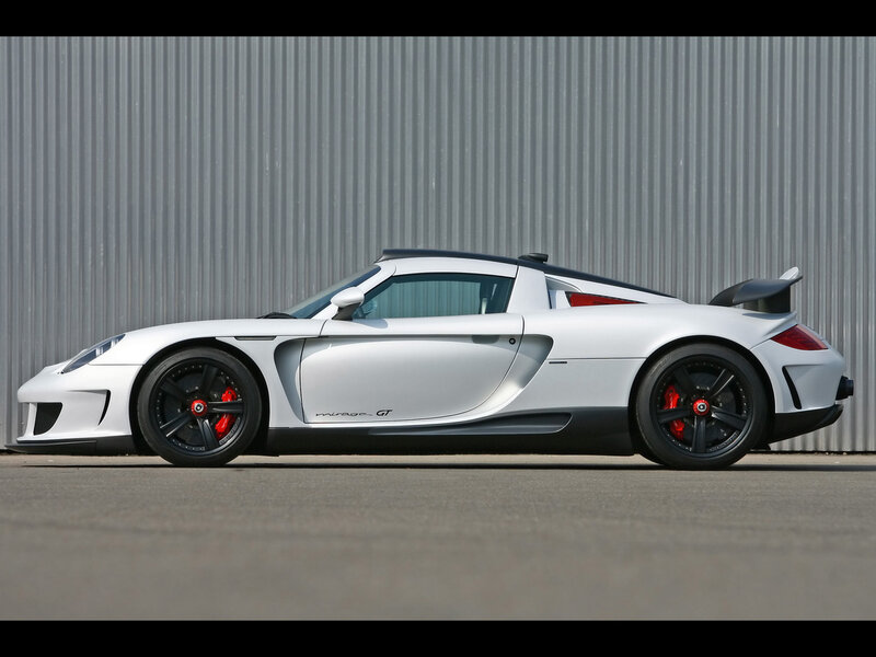 white sports car side view