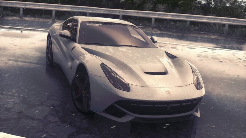 White Sports Car — Silver, Dramatic, 3d Render