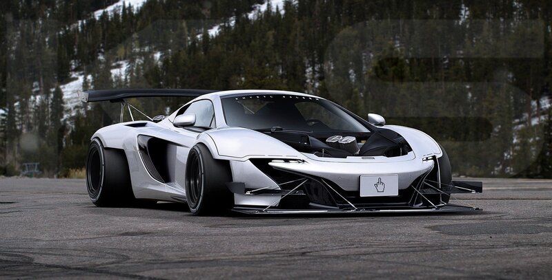 White Sports Car — Silver, Dramatic, Winter