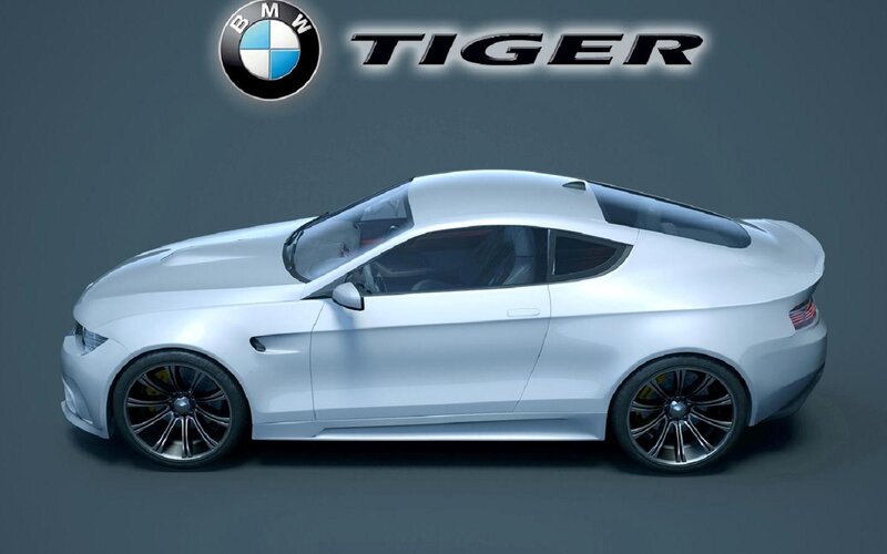 White Sports Car — Silver, Neutral, 3d Render, Bmw Logo