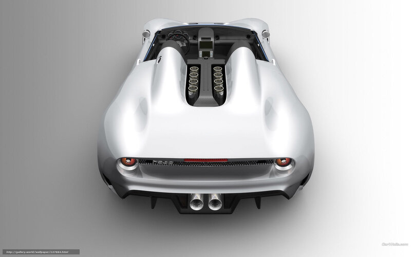 White Sports Car — Silver, Neutral, 3d Render, Engine
