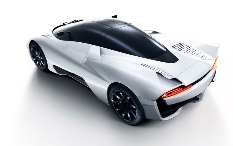White Sports Car — Sleek, 3d Render, Black Wheels, Taillights