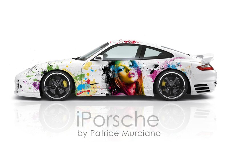 White Sports Car — Vibrant