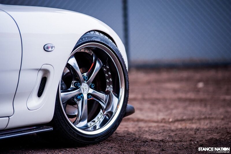 white sports car wheel