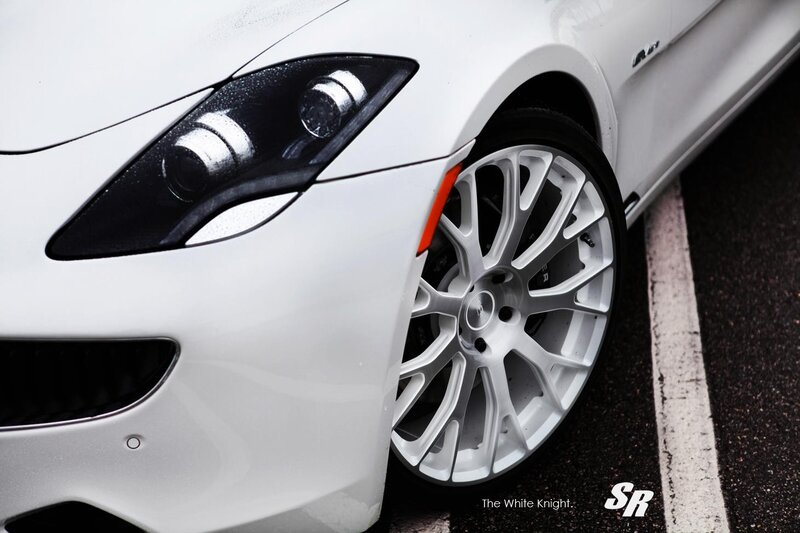 white sports car wheel