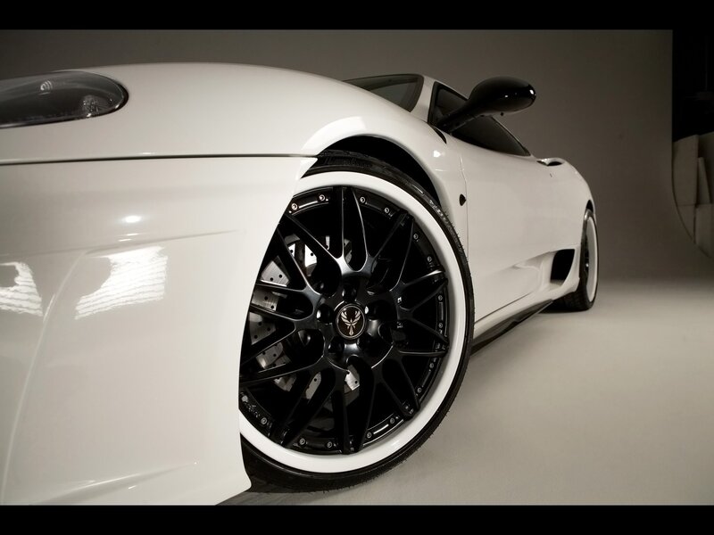 white sports car wheel