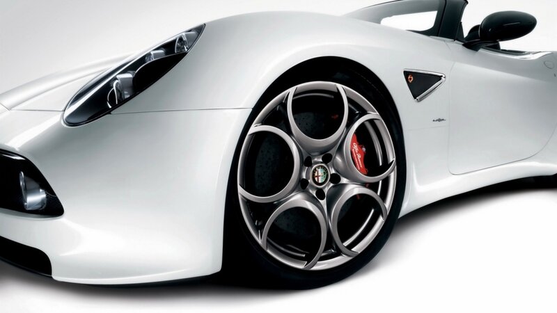 white sports car wheel