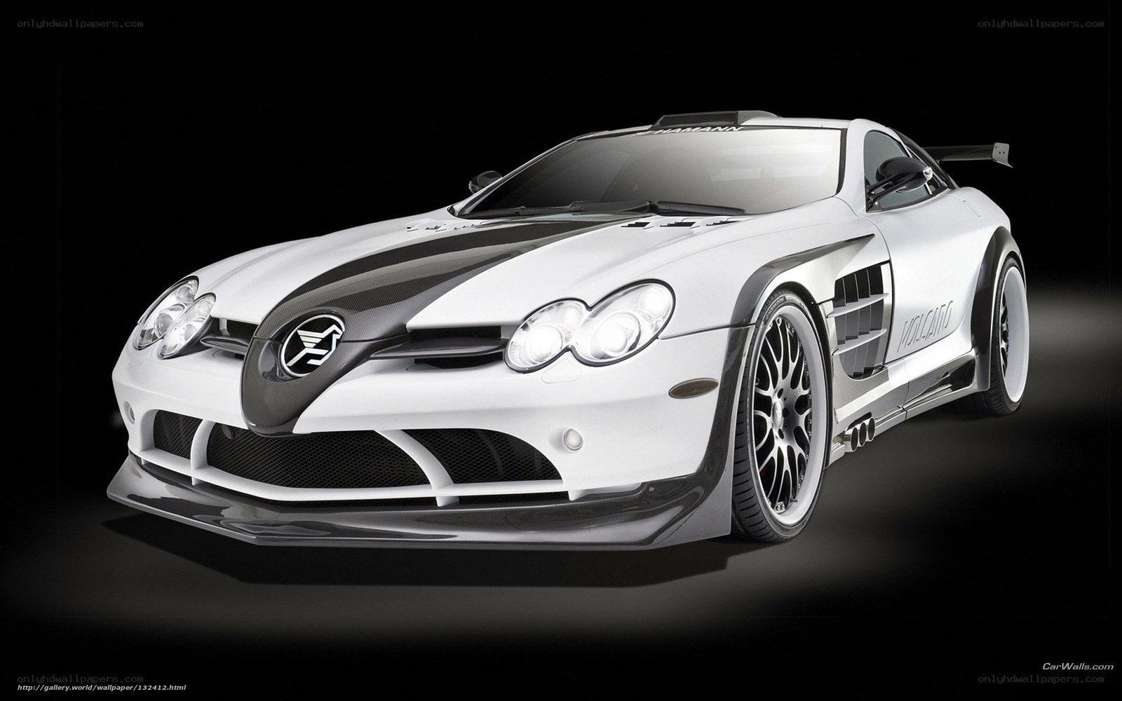 white sports car with black stripes