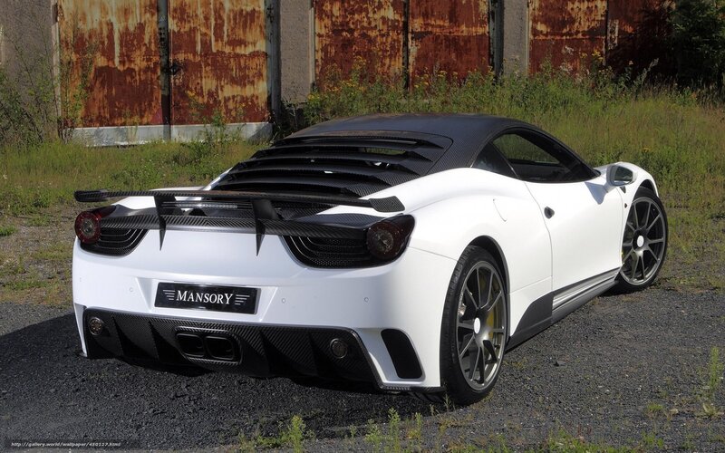 white sports car with carbon fiber