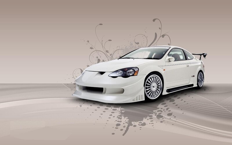 white sports car with custom parts