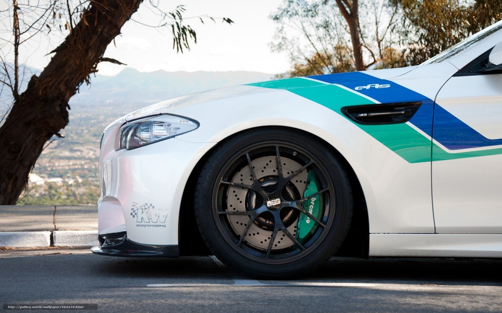 white sports car with decals
