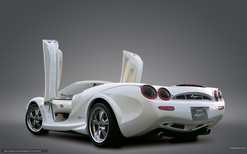 white sports car with doors open