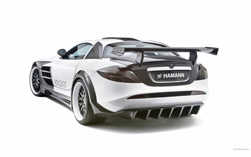 white sports car with large spoiler