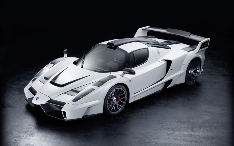 white sports car with large wing
