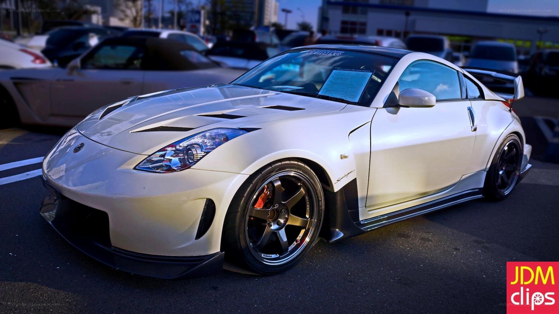 white sports car with modifications