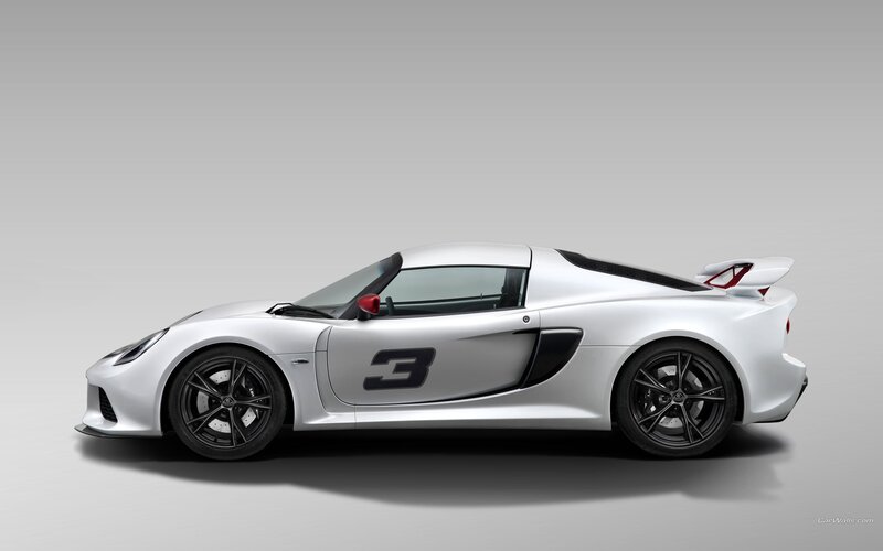white sports car with number three