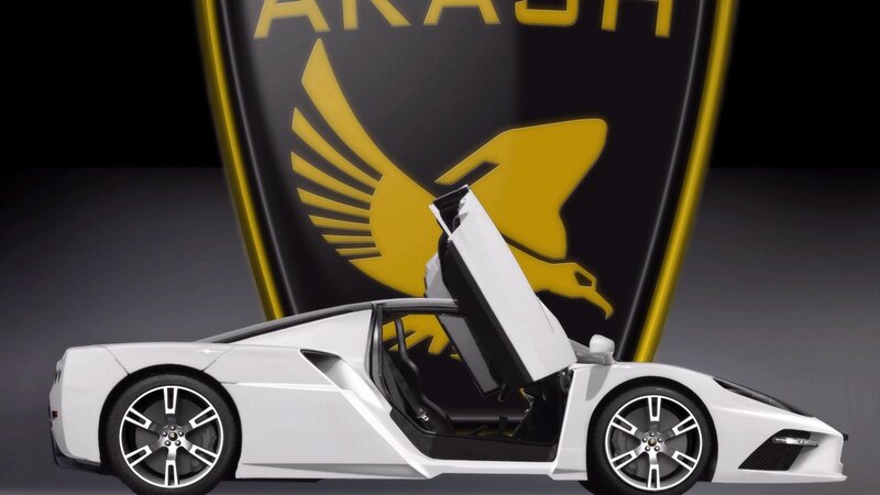 white sports car with open door