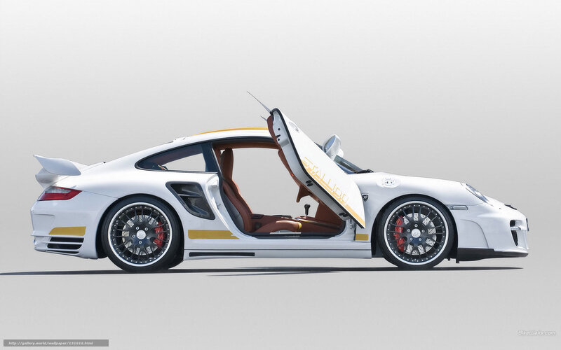 white sports car with open door