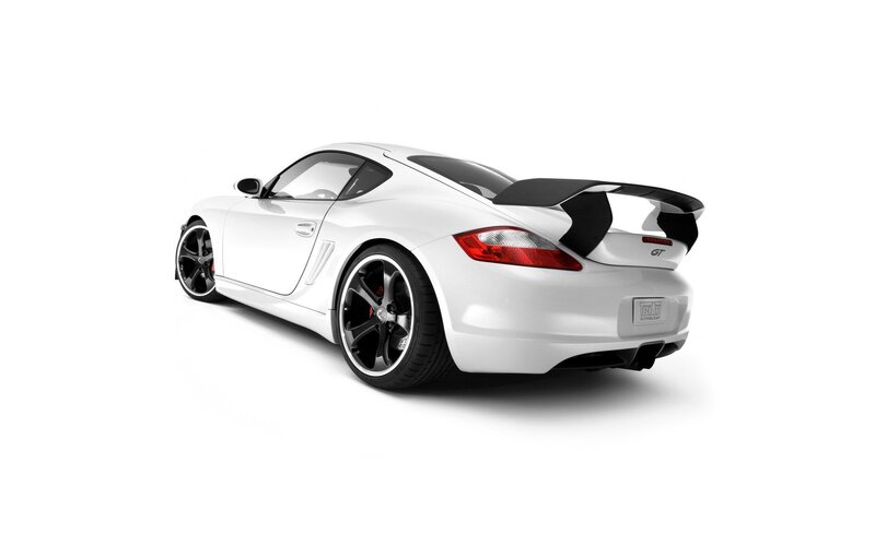 white sports car with spoiler