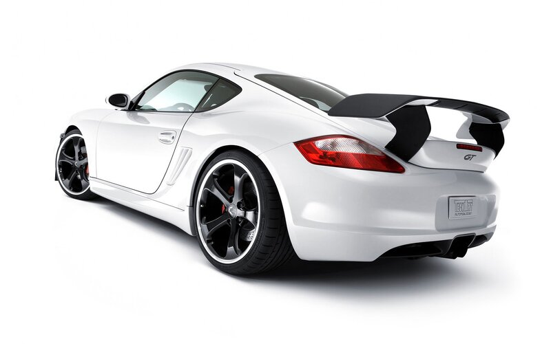white sports car with spoiler