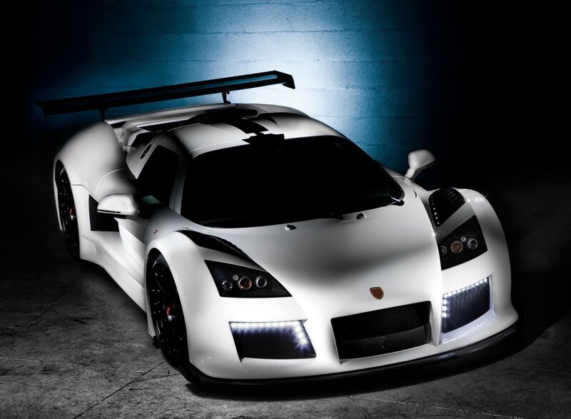 white sports car with spoiler