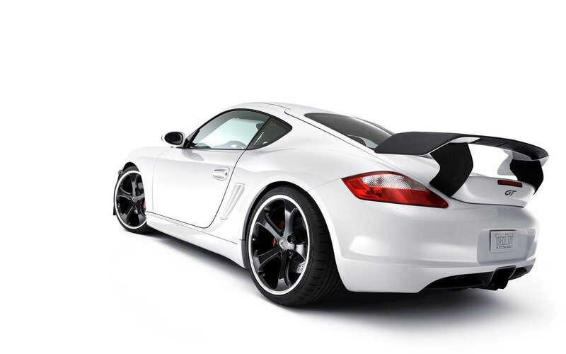 white sports car with spoiler