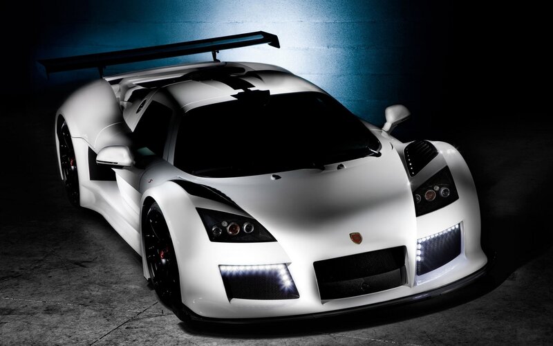 white sports car with spoiler