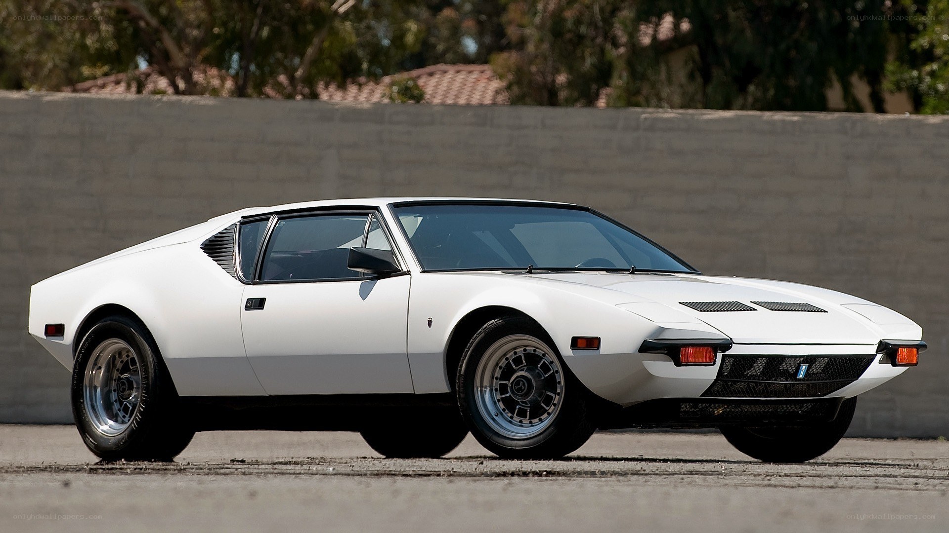 white sports car