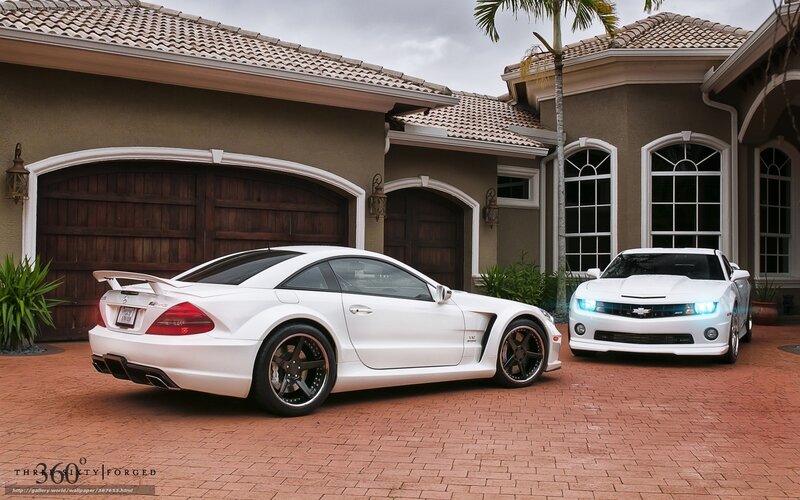 White Sports Cars — Dramatic, Afternoon, Photograph