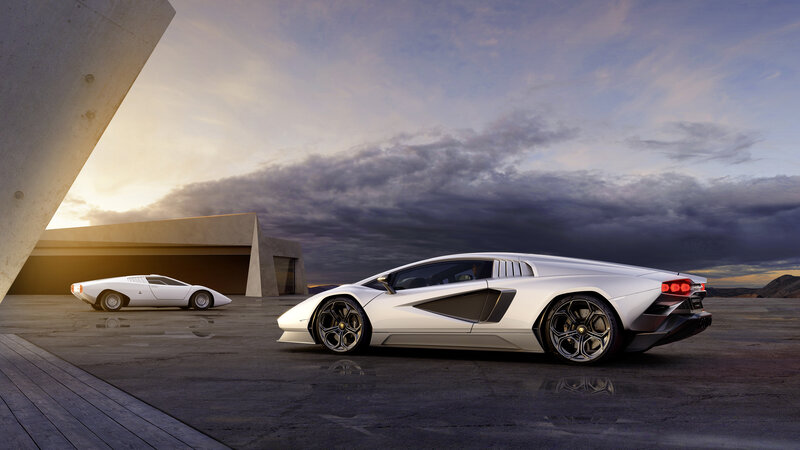 White Sports Cars — Dramatic, Sunset, 3d Render