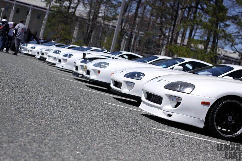 White Sports Cars in Line — Calm, Afternoon, Photograph, People