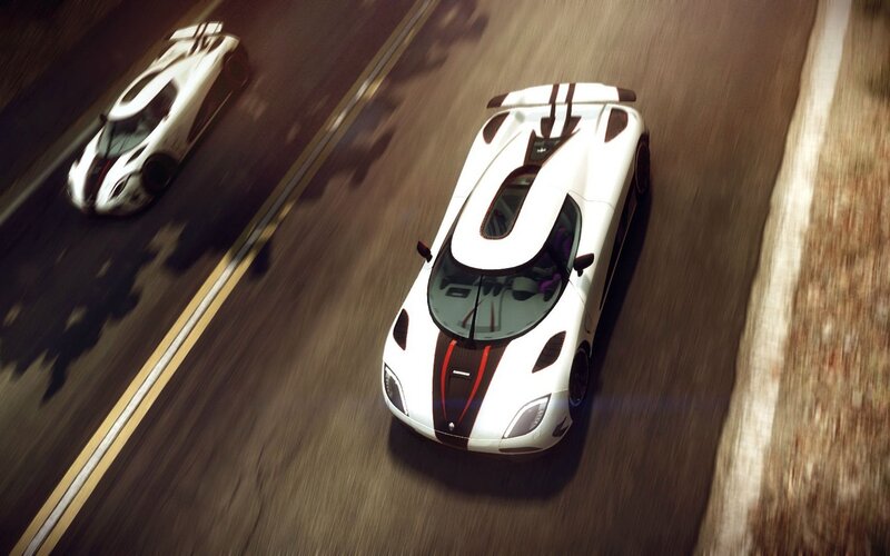 White Sports Cars Racing — Dynamic, 3d Render
