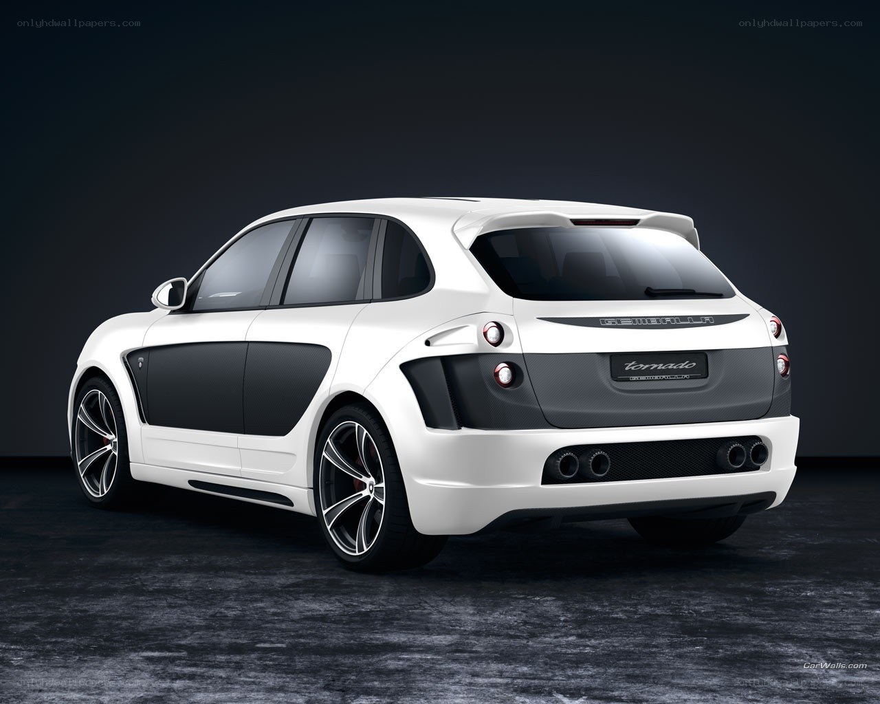white sports hatchback car