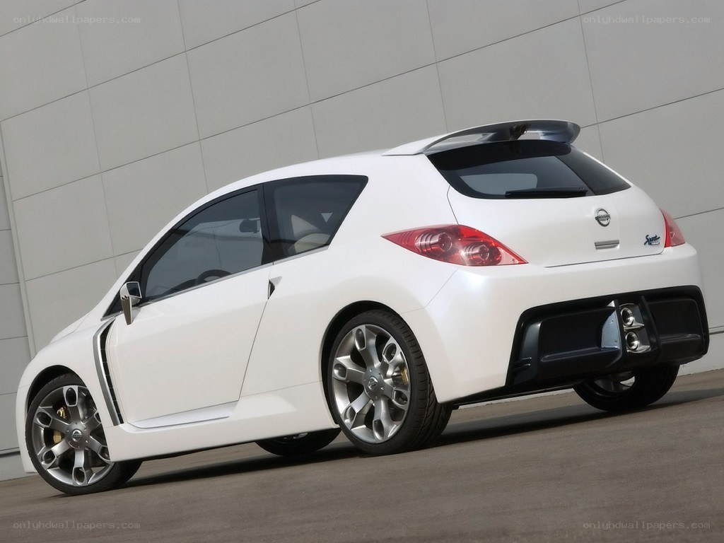white sports hatchback car